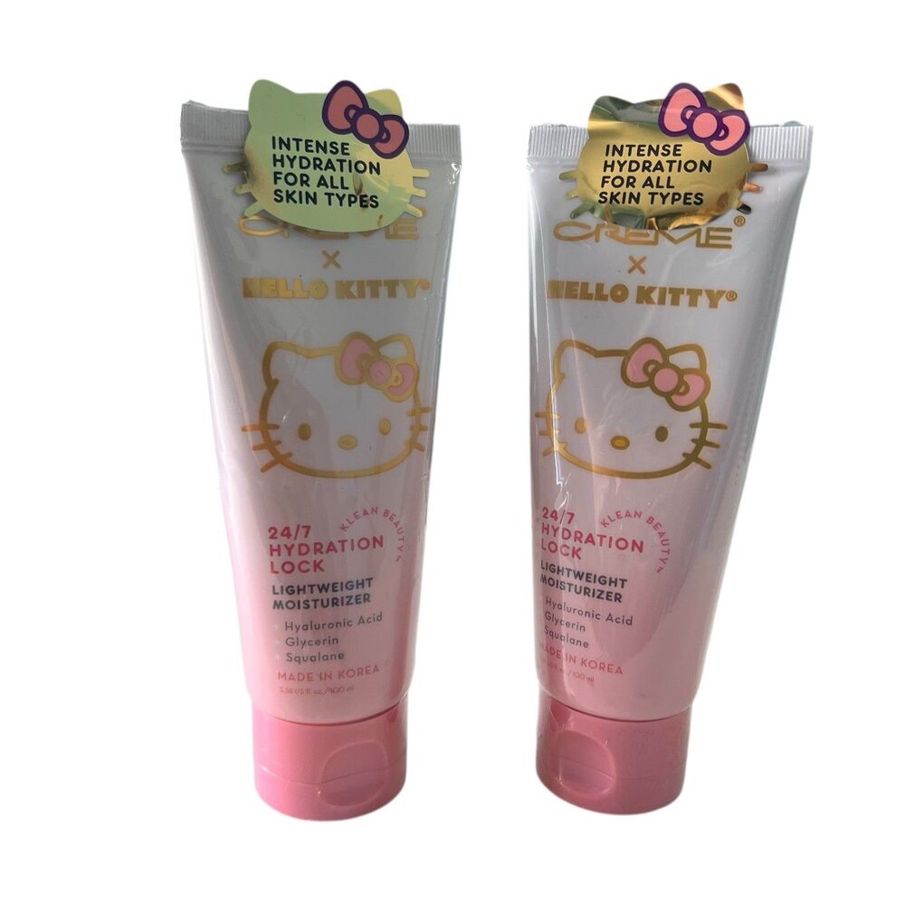 2pk The Crème Shop x Hello Kitty 24/7 Hydration Lock Lightweight Moisturizer New